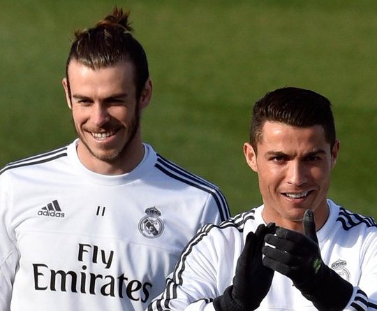 Ronaldo and Bale training